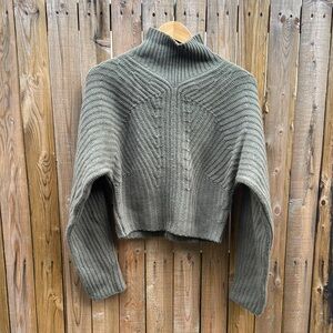 Theory Olive Green Turtleneck Sweater